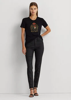 T-shirt En Jersey De Coton à écusson -Pas Cher T-Shirts Hauts Magasin s7 1494166 alternate1