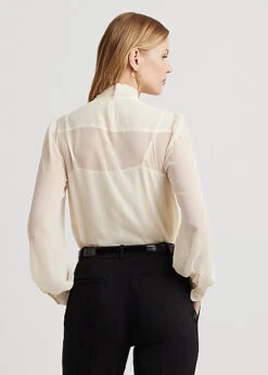 Chemise Lavallière Volantée En Georgette 8 Chemise Lavallière Volantée En Georgette -Pas Cher T-Shirts Hauts Magasin s7 1494265 alternate3