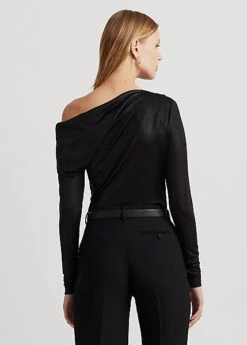 Haut épaules Dégagées Plissé Métallisé -Pas Cher T-Shirts Hauts Magasin s7 1494266 alternate3