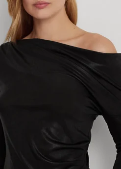 Haut épaules Dégagées Plissé Métallisé -Pas Cher T-Shirts Hauts Magasin s7 1494266 alternate4