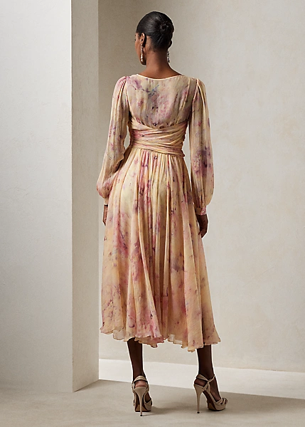 Robe Skielar Mousseline Froissée Fleurie 4 Robe Skielar Mousseline Froissée Fleurie – Image 4