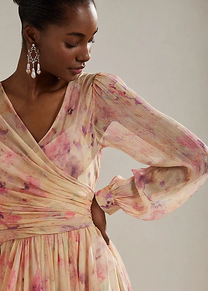 Robe Skielar Mousseline Froissée Fleurie 5 Robe Skielar Mousseline Froissée Fleurie – Image 5