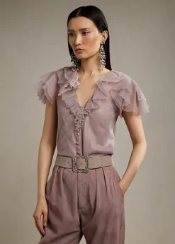 Chemisier Rachael Volanté En Tulle