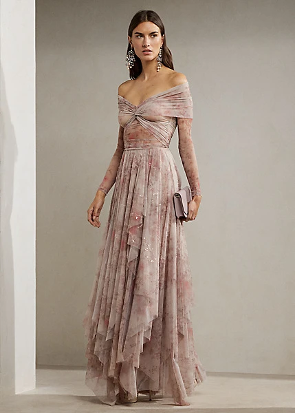 Haut Froncé épaules Dégagées En Tulle 3 Haut Froncé épaules Dégagées En Tulle – Image 3