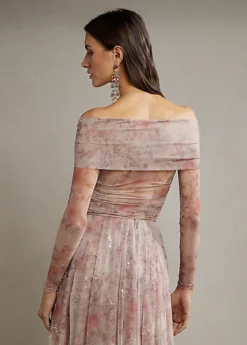 Haut Froncé épaules Dégagées En Tulle 8 Haut Froncé épaules Dégagées En Tulle -Pas Cher T-Shirts Hauts Magasin s7 1499878 alternate3