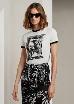 T-shirt Jazz Club Orné Jersey De Coton