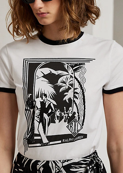 T-shirt Jazz Club Orné Jersey De Coton 5 T-shirt Jazz Club Orné Jersey De Coton – Image 5