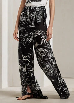 Pantalon Yazmin Motif Plage Gaze De Soie 7 Pantalon Yazmin Motif Plage Gaze De Soie -Pas Cher T-Shirts Hauts Magasin s7 1499881 alternate1