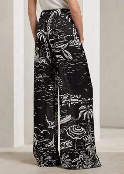 Pantalon Yazmin Motif Plage Gaze De Soie 8 Pantalon Yazmin Motif Plage Gaze De Soie -Pas Cher T-Shirts Hauts Magasin s7 1499881 alternate3