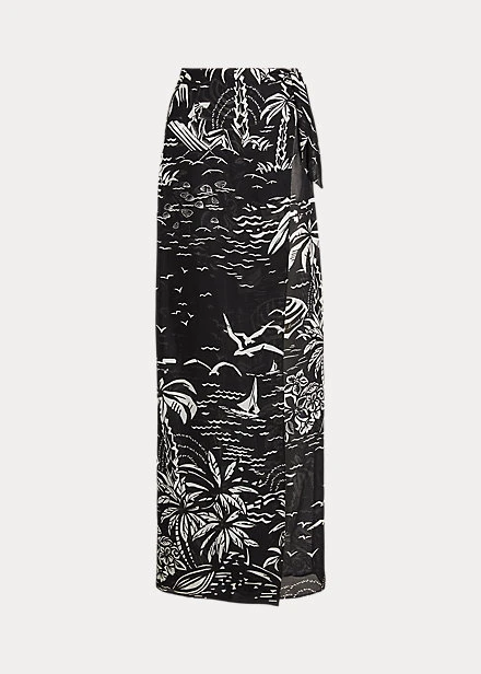 Pantalon Yazmin Motif Plage Gaze De Soie 2 Pantalon Yazmin Motif Plage Gaze De Soie – Image 2