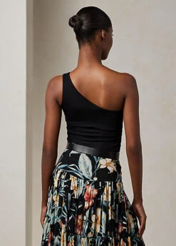 Haut Asymétrique En Interlock Stretch -Pas Cher T-Shirts Hauts Magasin s7 1499891 alternate3