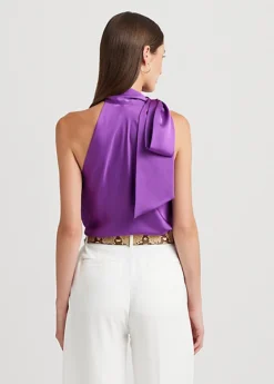 Chemisier Lavallière Dos Nu En Charmeuse 8 Chemisier Lavallière Dos Nu En Charmeuse -Pas Cher T-Shirts Hauts Magasin s7 1500452 alternate3