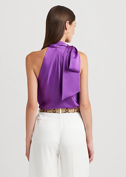 Chemisier Lavallière Dos Nu En Charmeuse 4 Chemisier Lavallière Dos Nu En Charmeuse – Image 4