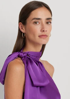 Chemisier Lavallière Dos Nu En Charmeuse 9 Chemisier Lavallière Dos Nu En Charmeuse -Pas Cher T-Shirts Hauts Magasin s7 1500452 alternate4