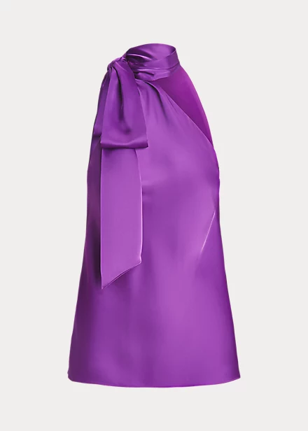 Chemisier Lavallière Dos Nu En Charmeuse 2 Chemisier Lavallière Dos Nu En Charmeuse – Image 2