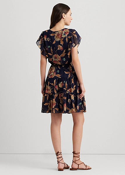 Robe Lavallière En Georgette Froissée 4 Robe Lavallière En Georgette Froissée – Image 4