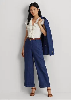 Pantalon 7/8 Jambe Large Lin Milleraies