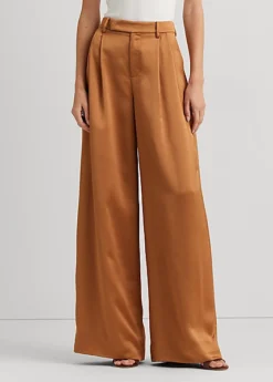 Pantalon Jambe Large à Plis En Charmeuse -Pas Cher T-Shirts Hauts Magasin s7 1500497 alternate1