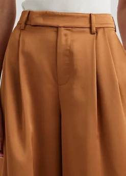 Pantalon Jambe Large à Plis En Charmeuse -Pas Cher T-Shirts Hauts Magasin s7 1500497 alternate4