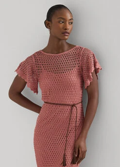 Robe Ceinturée En Pointelle De Lin 7 Robe Ceinturée En Pointelle De Lin -Pas Cher T-Shirts Hauts Magasin s7 1500520 alternate1