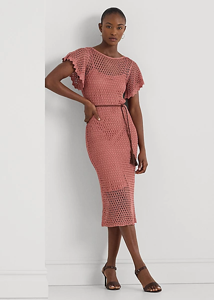 Robe Ceinturée En Pointelle De Lin 1 Robe Ceinturée En Pointelle De Lin