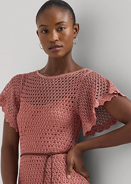 Robe Ceinturée En Pointelle De Lin 5 Robe Ceinturée En Pointelle De Lin – Image 5