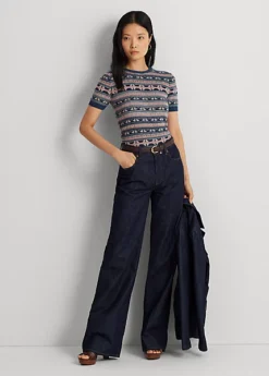 Jean Taille Mi-haute Jambe Large