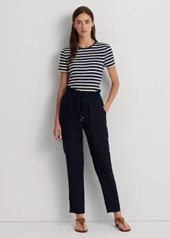 T-shirt à Col Rond En Coton Stretch Rayé -Pas Cher T-Shirts Hauts Magasin s7 1500528 alternate1