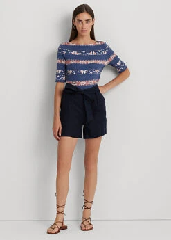 T-shirt En Coton Stretch à Motif -Pas Cher T-Shirts Hauts Magasin s7 1500540 alternate1