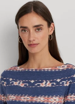 T-shirt En Coton Stretch à Motif -Pas Cher T-Shirts Hauts Magasin s7 1500540 alternate4