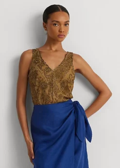 Chemisier Sans Manches En Piqué Perlé