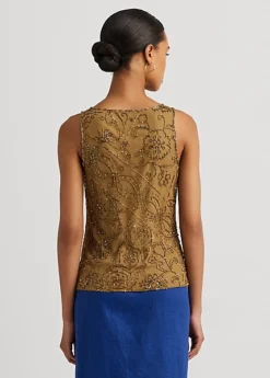 Chemisier Sans Manches En Piqué Perlé -Pas Cher T-Shirts Hauts Magasin s7 1500555 alternate3