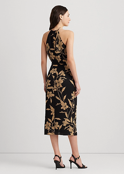 Robe Dos Nu Fleurie En Georgette 4 Robe Dos Nu Fleurie En Georgette – Image 4