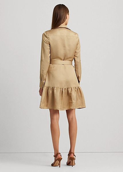 Robe-chemise Ceinturée En Shantung 4 Robe-chemise Ceinturée En Shantung – Image 4