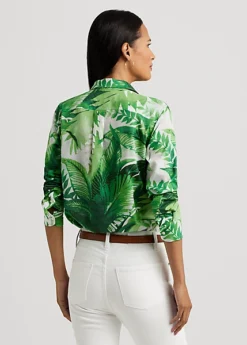 Chemise Motif Palmes En Voile De Coton -Pas Cher T-Shirts Hauts Magasin s7 1500732 alternate3