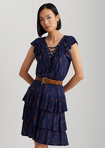 Robe En Jersey à Volants Et Motif 3 Robe En Jersey à Volants Et Motif – Image 3