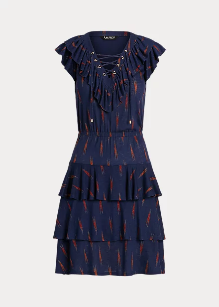 Robe En Jersey à Volants Et Motif 2 Robe En Jersey à Volants Et Motif – Image 2