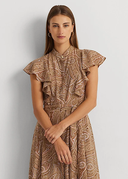 Robe-chemise Ceinturée En Crêpe De Chine 3 Robe-chemise Ceinturée En Crêpe De Chine – Image 3