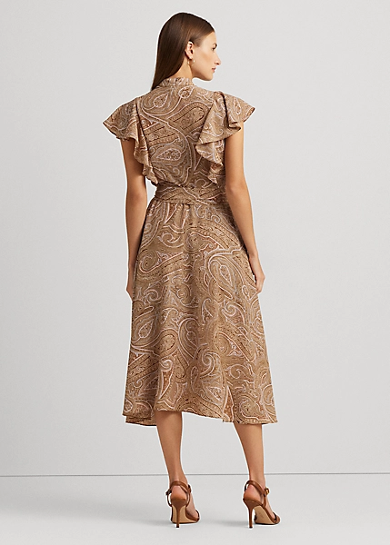 Robe-chemise Ceinturée En Crêpe De Chine 4 Robe-chemise Ceinturée En Crêpe De Chine – Image 4