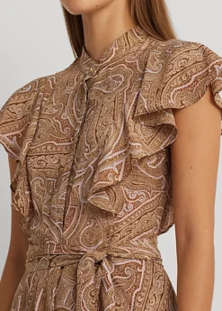 Robe-chemise Ceinturée En Crêpe De Chine 9 Robe-chemise Ceinturée En Crêpe De Chine -Pas Cher T-Shirts Hauts Magasin s7 1500779 alternate4