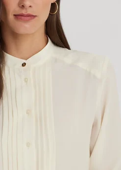 Chemise En Crêpe De Chine à Plis Piqués -Pas Cher T-Shirts Hauts Magasin s7 1500782 alternate4