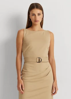 Robe Ceinturée Sans Manches Jersey Ponte 7 Robe Ceinturée Sans Manches Jersey Ponte -Pas Cher T-Shirts Hauts Magasin s7 1500791 alternate1