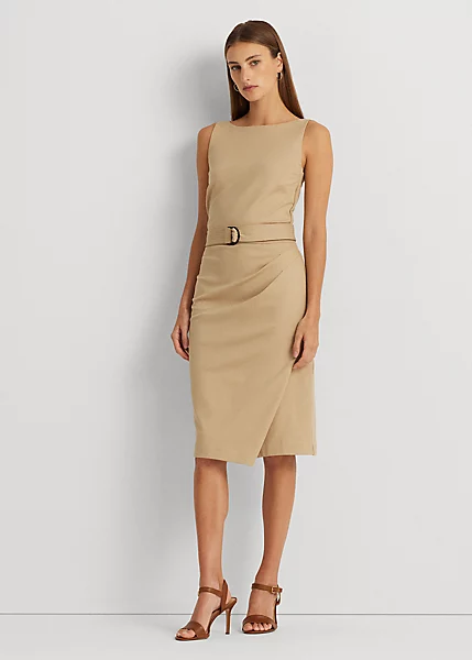 Robe Ceinturée Sans Manches Jersey Ponte 1 Robe Ceinturée Sans Manches Jersey Ponte