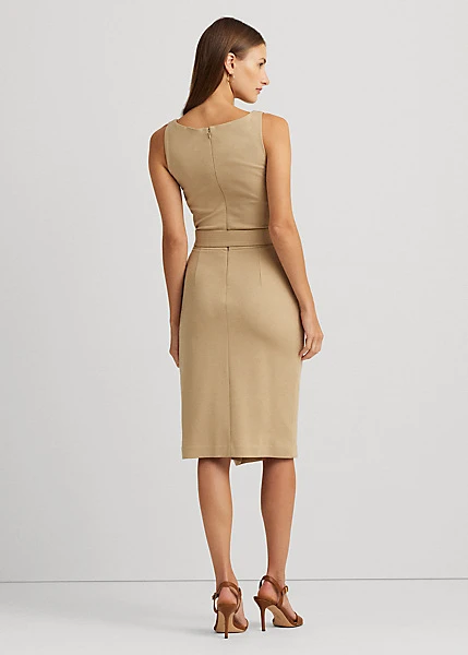 Robe Ceinturée Sans Manches Jersey Ponte 4 Robe Ceinturée Sans Manches Jersey Ponte – Image 4