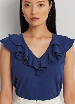 T-shirt Volanté En Jersey Flammé -Pas Cher T-Shirts Hauts Magasin s7 1500794 alternate4