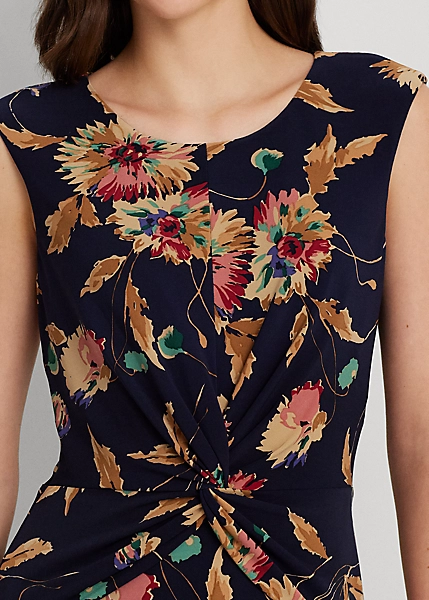 Robe Torsadée Stretch En Jersey Fleuri 5 Robe Torsadée Stretch En Jersey Fleuri – Image 5