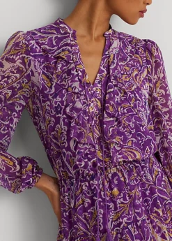 Robe Manches Effet Blousant En Georgette -Pas Cher T-Shirts Hauts Magasin s7 1502749 alternate4