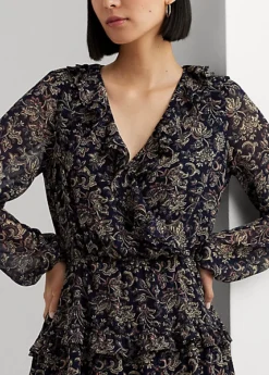 Robe Col En V Croisé Georgette Froissée -Pas Cher T-Shirts Hauts Magasin s7 1502751 alternate4