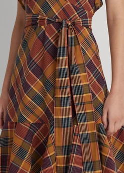 Robe Ceinturée En Coton Madras -Pas Cher T-Shirts Hauts Magasin s7 1502807 alternate4