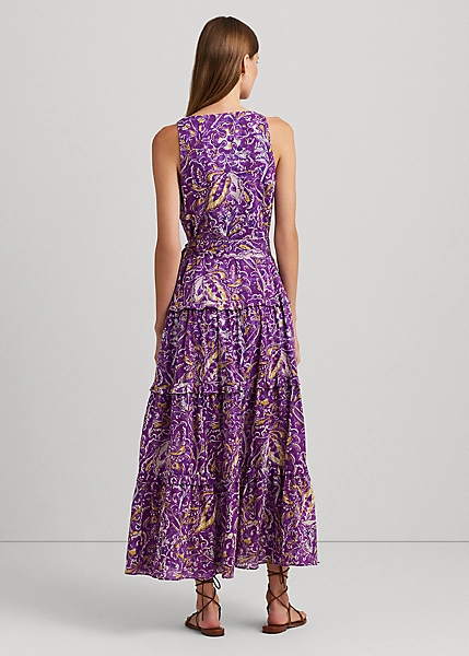 Robe Sans Manches à Motif Voile De Coton 4 Robe Sans Manches à Motif Voile De Coton – Image 4